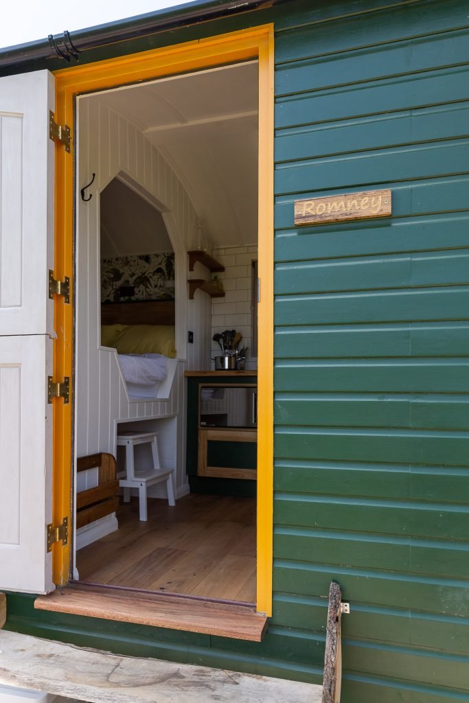 HUt from outside the door